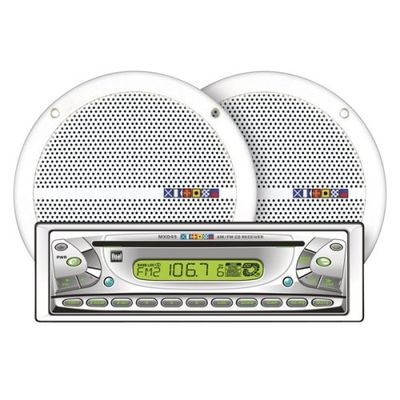 Dual Electronics MXCP45 Marine Stereo with 2 Speakers