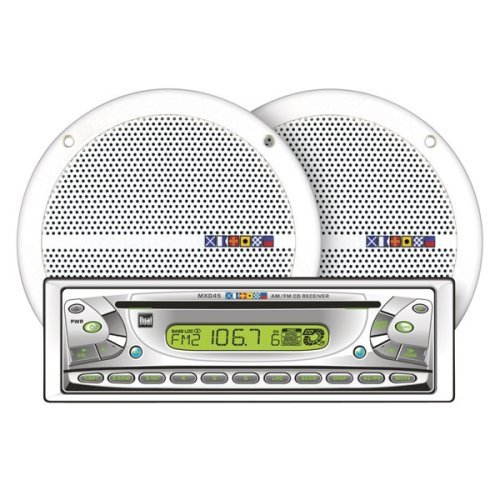 Dual Electronics MXCP45 Marine Stereo with 2 Speakers