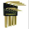 Set 10 GoldGuard Plated Ball End L-Wrenches 1/16-1/4" view 1