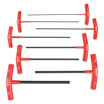 Bondhus 15387 Set of 8 Hex T-handles, 9" Length, sizes 2-10mm