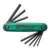 Bondhus 12638 GorillaGrip Set of 8 Tamper Resistant Star Fold-up Keys, sizes TR9-TR40 view 1