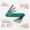 Bondhus 12638 GorillaGrip Set of 8 Tamper Resistant Star Fold-up Keys, sizes TR9-TR40 view 2