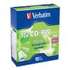 Verbatim CD-RW 700MB 4X-12X Rewritable Blank Media - 10 Discs in Slim Jewel Cases view 1