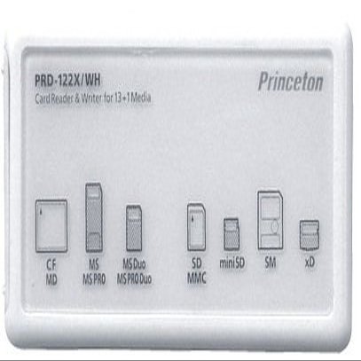 Princeton Technology PRD-122XWH 13 Media Card Reader with Stand, White