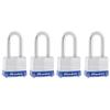 Master Lock 3QLF Outdoor Padlock with Key, 4 Pack Keyed-Alike view 1