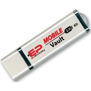2GB Mobile Vault Flash Drive USB with 256BIT AES Sw Encryption