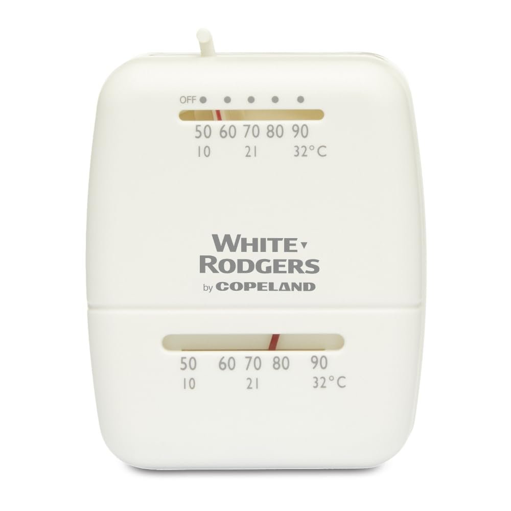 White Rodgers 1C20-101 Single-Stage Snap-Action Low Voltage Room Thermostat