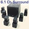 KLH HTA-6108 7-pc. Twistable Directional 650 Watt 6.1 Surround Sound Powered Home Theater Speaker System view 1