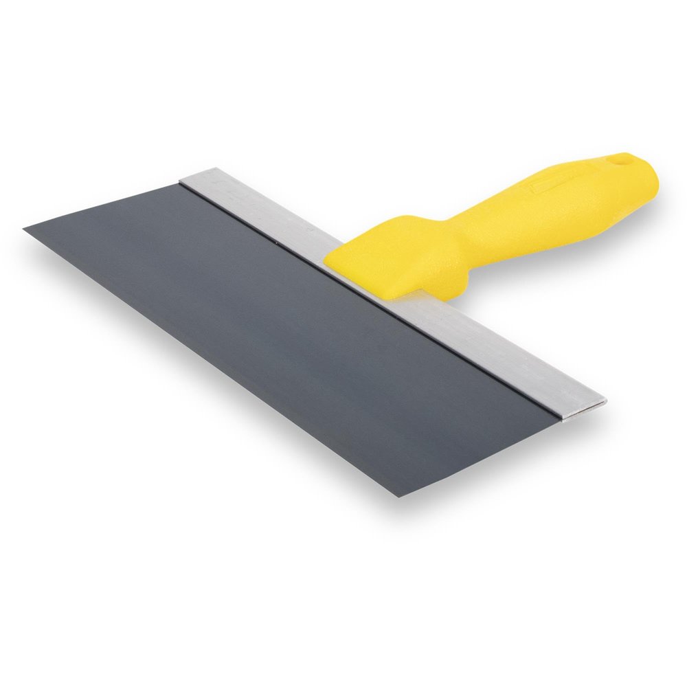 WAL-BOARD TOOLS Yellow Plastic Handle Drywall Taping Knife, 14 Inch Blue Steel Blade, Made in The USA, 021-024