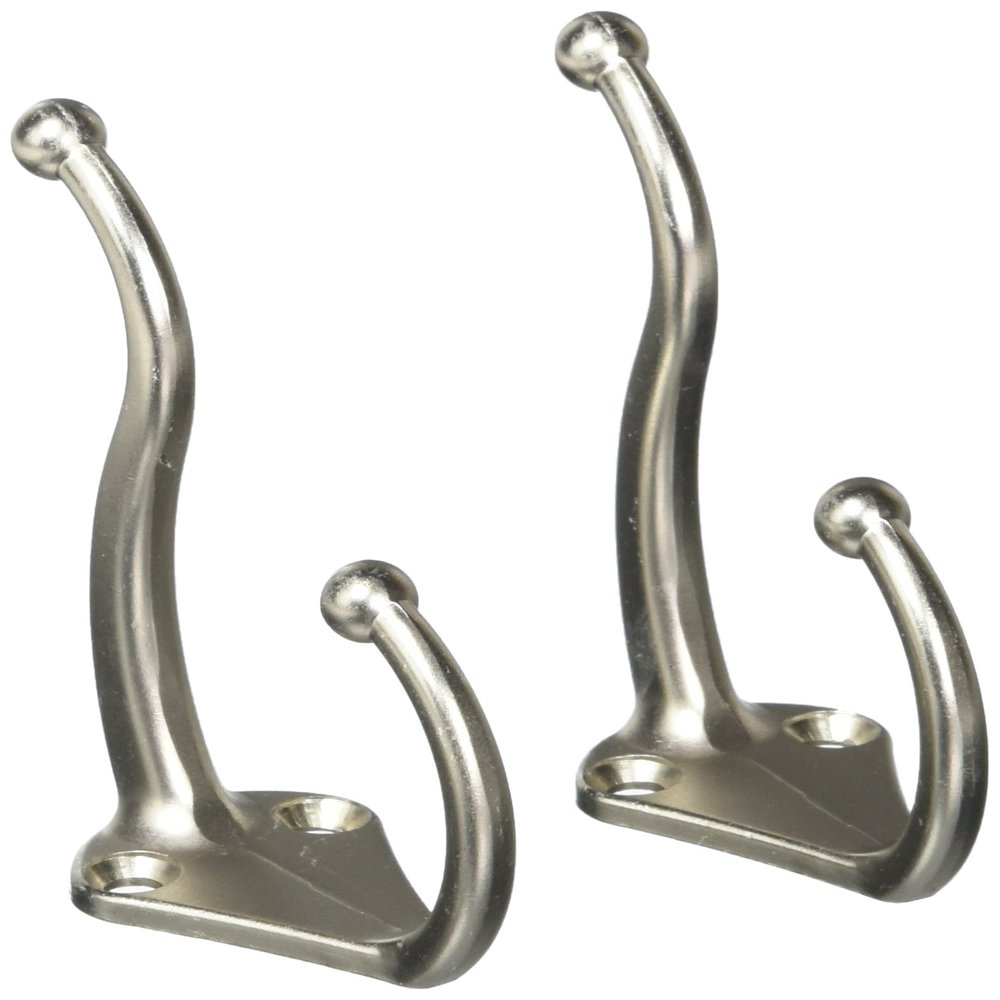 Stanley Hardware 75-6117 Stanley 756117 - Satin Nickel Plated(15) Coat & Hat Hook
