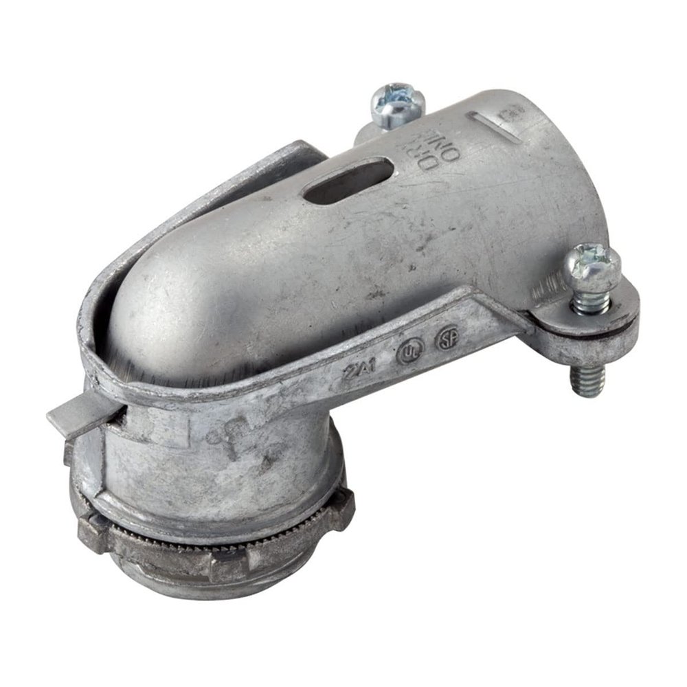 3/4 in. 90 Degree Flex/AC Squeeze Connector, Uninsulated