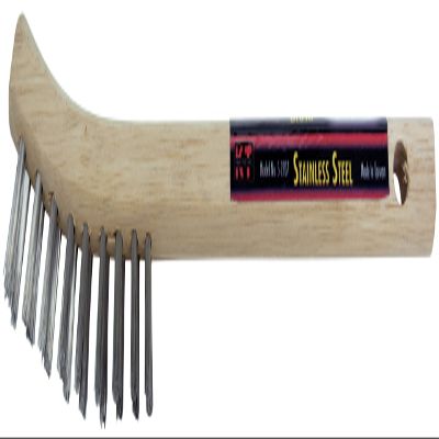 K-T Industries 5-2207 Knuckle Saver Brush, Stainless Steel