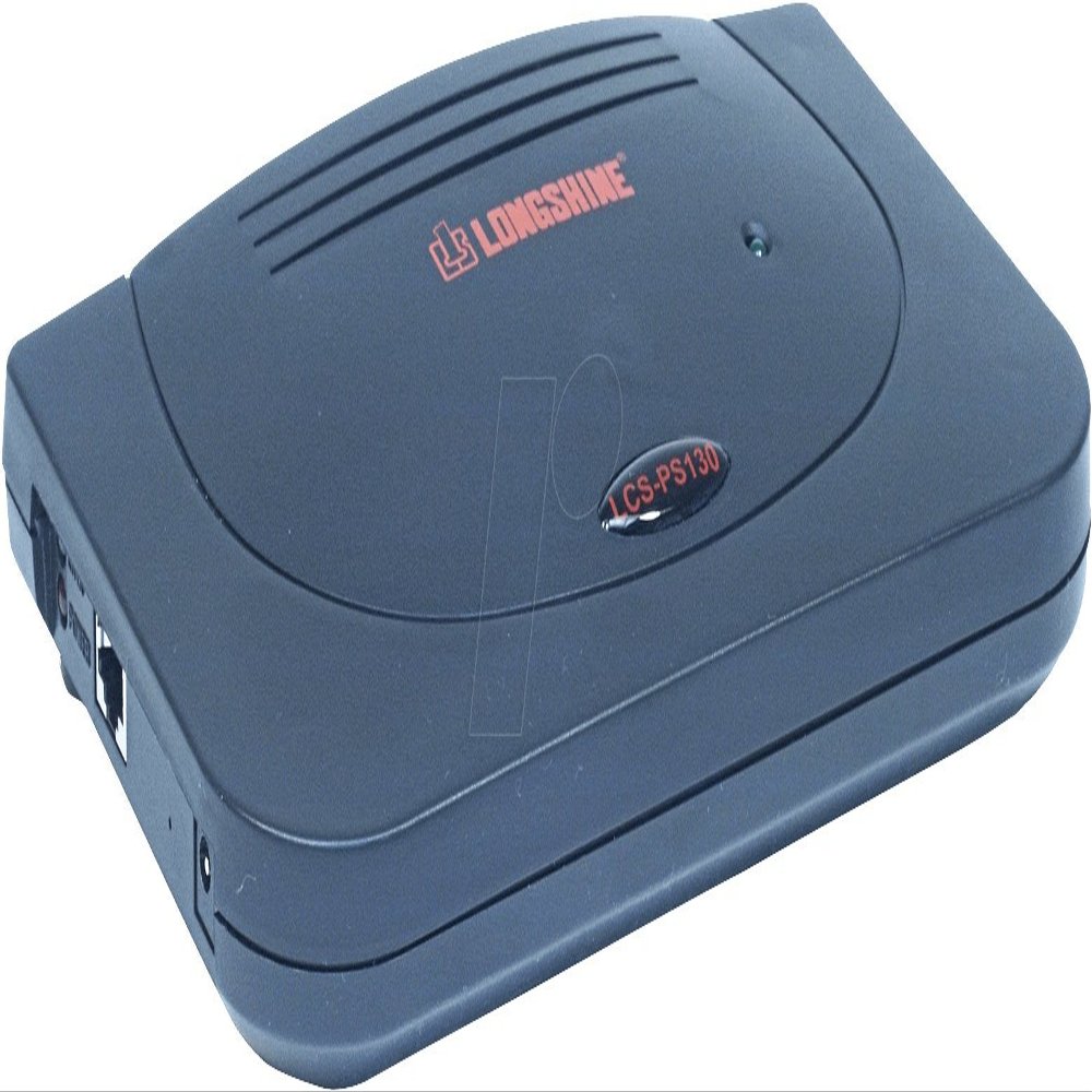 Printserver Longshine LCS-PS13 3-Port Parallel Printserver, LCS-PS130 (3-Port Parallel Printserver, Ethernet LAN, IEEE 802.3,IEEE 802.3u, TCP/IP, IPX, NetBui, AppleTalk, LPR, CE,)