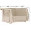 Akro-Mils 30220 AkroBins Plastic Storage Bins, 7"x4"x3", Blue, 24-Pack view 3