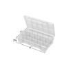 Akro-Mils 05805 Plastic Portable Parts Storage Case for Hardware and Crafts with Hinged Lid and 4 Adjustable Dividers, (11-Inch x 7-Inch x 2-3/8-Inch), Medium, Clear view 3