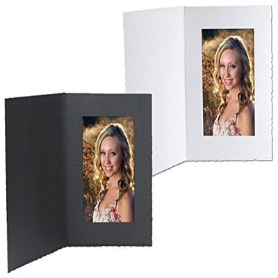 White Portrait Folder: Plain Border for 8" x 10" vertical prints