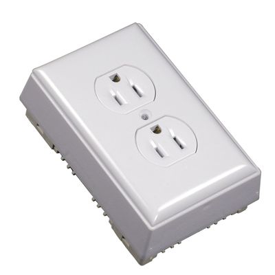 Legrand - Wiremold Outlet Box to Use As Wiremold Raceway, White Outlet Electric Box with Both the Outlet and Wiremold Box, NMW2-D