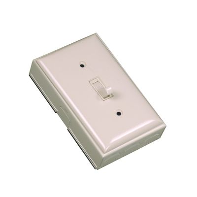 Legrand Wiremold B2S Metal Raceway for Extending Power, 500 Series, Single Pole Switch Kit with Wall Plate, Ivory (1 Pack)