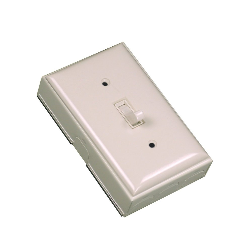 Legrand Wiremold B2S Metal Raceway for Extending Power, 500 Series, Single Pole Switch Kit with Wall Plate, Ivory (1 Pack)