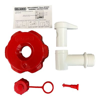Reliance Replacement Spigot Assembly, 1.3 Inch x 3.5 Inch x 10.5 Inch, White