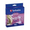 Verbatim LightScribe 10pk DVD+R Blank Media - Laser Etch Prints Direct To Disc (95116) - 4.7GB//120min view 1