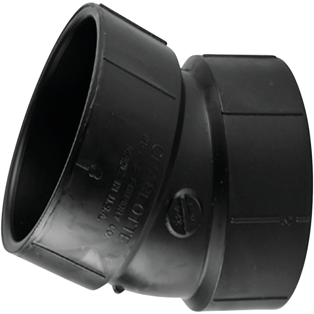 Charlotte Pipe Elbow Abs/Dwv 4" 22-1/2 Deg. Black