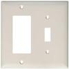 PASS & SEYMOUR TP126WCC12 2 Gang 1 Decorator Opening Nylon Wall Plate, White view 1