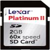 Lexar SD2GB-60-666 PlatinumII 2GB SD Card view 1
