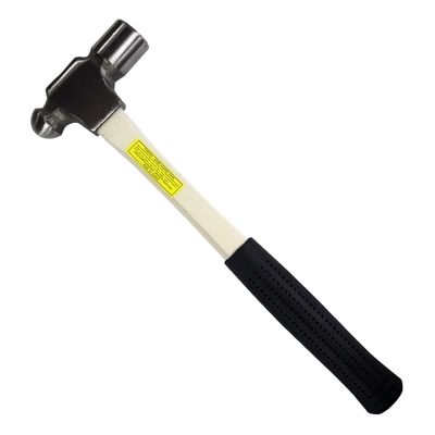 K Tool International 71725 24 oz. Ball Pein Hammer with Fiberglass Unbreakable Handle for Garages, Repair Shops and DIY, Drop forged, Heat-treated Steel Head, Contoured, Nonslip Rubber Grip