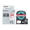 King Jim SS24R [Genuine] Tepra PRO Tape Cartridge 0.9 inches (24 mm), White Label/Red Letter, Length 22.8 ft (8 m) view 1