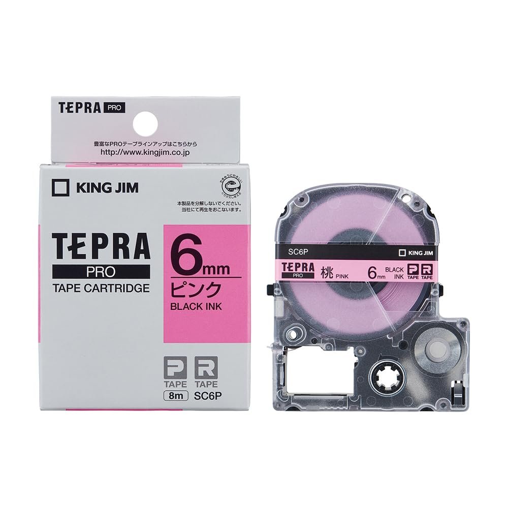 King Jim Tepra PRO SC6P 6mm Pink Tape Cartridge