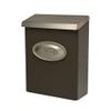 Gibraltar Mailboxes DVKPBZ00 Designer locking mailbox, Bronze w/Satin Nickel, 9.7 x 4.4 x 12.6 inches view 1