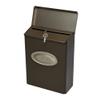 Gibraltar Mailboxes DVKPBZ00 Designer locking mailbox, Bronze w/Satin Nickel, 9.7 x 4.4 x 12.6 inches view 3