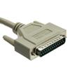 CableWholesale Bidirectional Printer Cable, DB25 Male to DB25 Male, 18 Twisted Pairs, A/A Type, Beige, 15 feet, DB25 Printer Cable, 25 Pin Serial Cable view 2