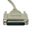 CableWholesale Bidirectional Printer Cable, DB25 Male to DB25 Male, 18 Twisted Pairs, A/A Type, Beige, 15 feet, DB25 Printer Cable, 25 Pin Serial Cable view 3