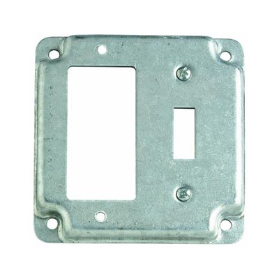 Thomas & Betts RS18-CC Pre-Galvanized Steel Outlet Box Cover 4 Inch x 4 Inch x 1/2 Inch Steel City