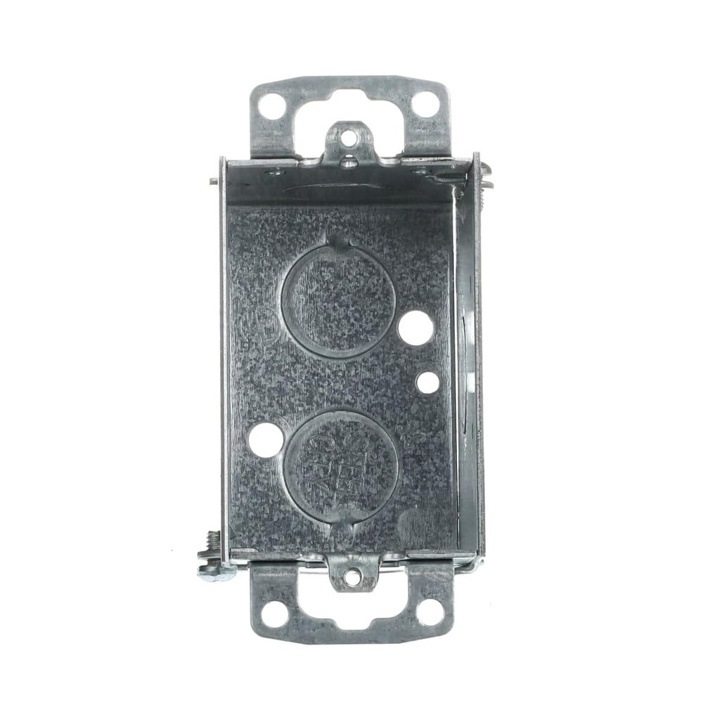 Steel City CDOW 3" x 2" Gangable Switch Box, 12.5 Cubic Inches, 2-1/2" Deep, 1/2" Knockouts, Pre-Galvanized Steel, Beveled Corners and Ears Flush