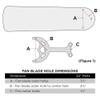 Westinghouse 7740100 VA-HP008 Westinghouse 77401 42" Fan Blade Arm (5 Per Pack), White Finish, 5 Count view 2
