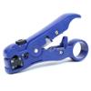 TEMPO DataShark 70029 Universal Cutter-Stripper for Flat or Round TV/UTP Cable | Cat5 Cat5e Cat6 | RG6 Quad RG59 RG7 RG11 (2023 Model), Blue view 1