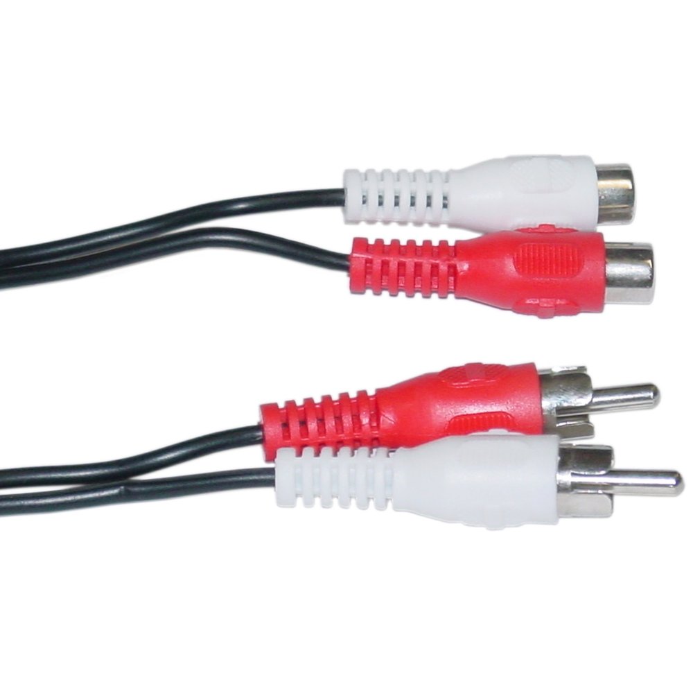 RCA Stereo Audio Extension Cable, 2 RCA Male to 2 RCA Female, 25 Foot