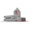Lindy USB Port Blocker - Pack of 4, Red (40450) view 2