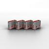 Lindy USB Port Blocker - Pack of 4, Red (40450) view 3