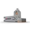 Lindy USB Port Blocker - Pack of 4, Orange (40453) view 1