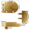 NU-SET 2120-3 Jimmy Proof Style Inter Locking Deadbolt Lock with Single Cylinder, Bronze view 2