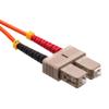 CableWholesale Fiber Optic Cable, 3 Meter (10 feet) SC to ST Subscriber Connector to Straight Tip/Bayonet Connector Duplex 50/125 OM2 Multi-Mode Fiber Optic SC/ST Optical Connection Cable view 2
