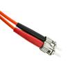 CableWholesale Fiber Optic Cable, 1 Meter (3 feet) ST to ST Straight Tip/Bayonet Connector Duplex 62.5/125 OM1 Multi-Mode Fiber Optic ST/ST Optical Connection Cable view 2