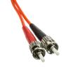 CableWholesale Fiber Optic Cable, 1 Meter (3 feet) ST to ST Straight Tip/Bayonet Connector Duplex 62.5/125 OM1 Multi-Mode Fiber Optic ST/ST Optical Connection Cable view 3