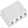 4 Port Keystone Jack Surface Mount Box, White, Surface Mount Box for Networking, Home Theatre, Security/Surveillance, Cablewholesale view 1