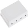 4 Port Keystone Jack Surface Mount Box, White, Surface Mount Box for Networking, Home Theatre, Security/Surveillance, Cablewholesale view 2