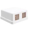 8 Port Keystone Jack Surface Mount Box, White, Surface Mount Box for Networking, Home Theatre, Security/Surveillance, Cablewholesale view 1